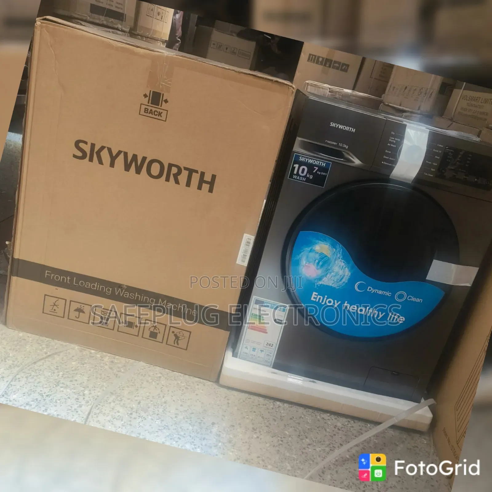 Skyworth 8KG Front Loader – Automatic Washing Drying Machine
