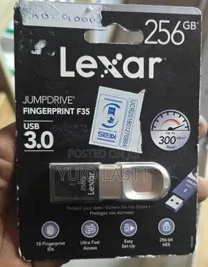 Lexar Jumpdrive Fingerprint F35 256GB Flash Drive