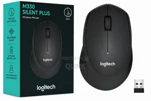 Logitech M330 Silent Plus Wireless Mouse - Black - 910-004909