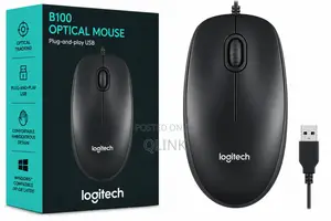 Logitech B100 USB Optical Mouse - 910-003357