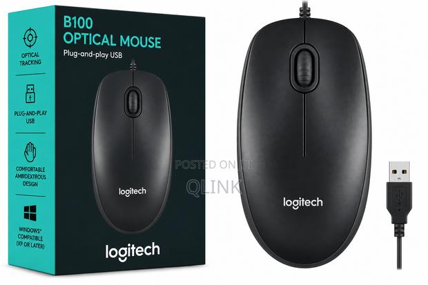 Logitech B100 USB Optical Mouse - 910-003357