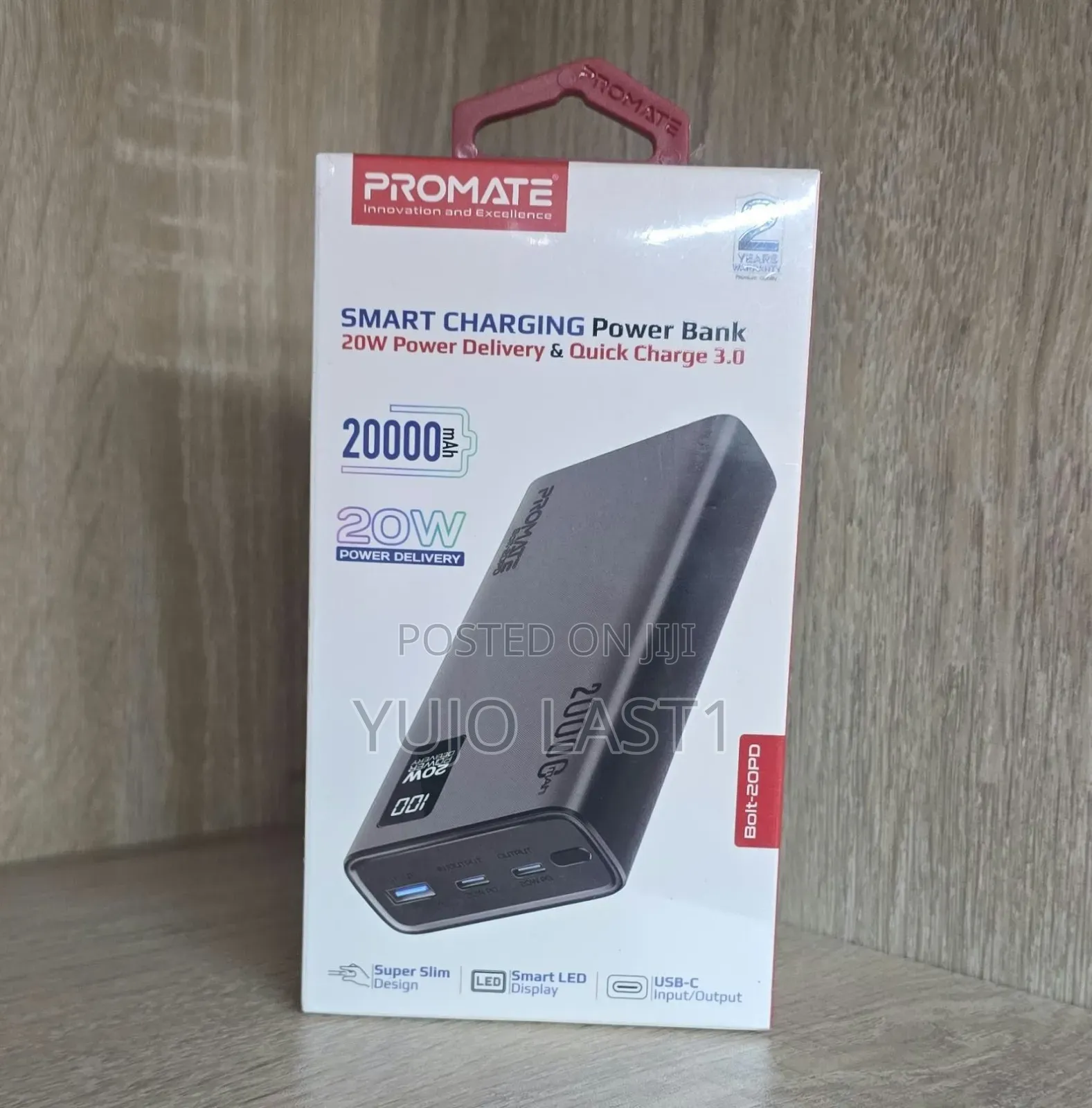Pro Mate BOLT-20PD.BLACK 20000mAh Power Bank