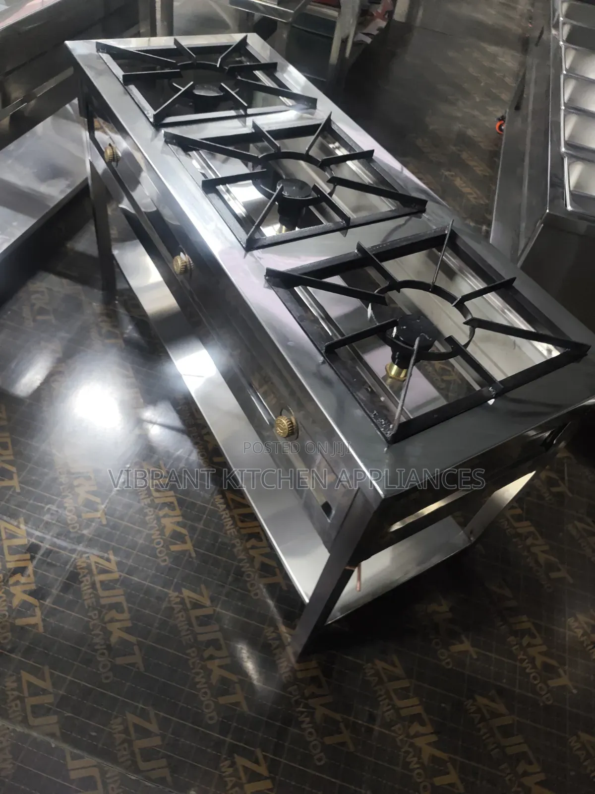 3-Burner High-Pressure Commercial Gas Cooker
