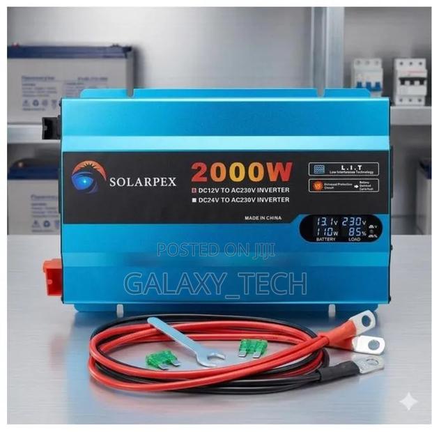 Solarpex 2000W Power Inverter - DC12V to AC230V With Digital Display