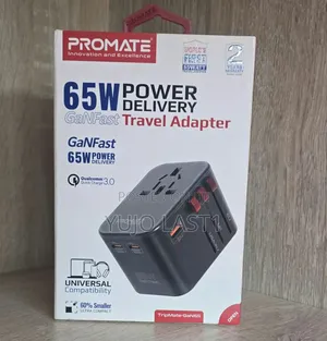 Promate TripMate-GaN100 100W Power Delivery GaNFastTM Multi-Port Trav
