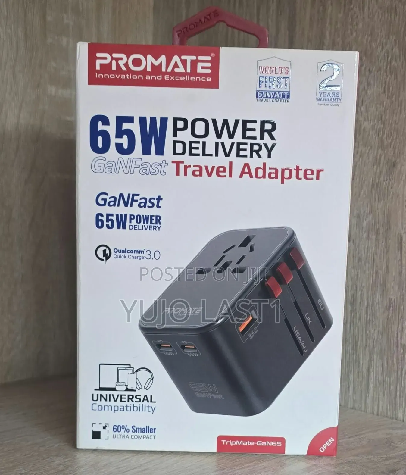 Promate TripMate-GaN100 100W Power Delivery GaNFastTM Multi-Port Trav