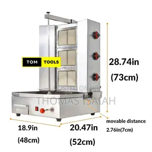 3 Burners Commercial Gas Shawarma Doner Kebab Machine
