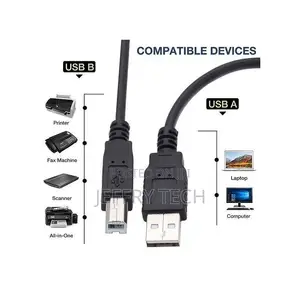 5m Fast Data Printer Cable - Black
