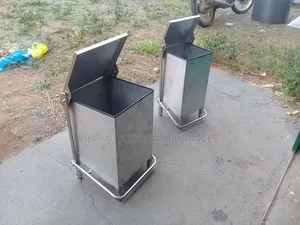 Stainless Steel Commercial Waste Bin — Foot Pedal Operated