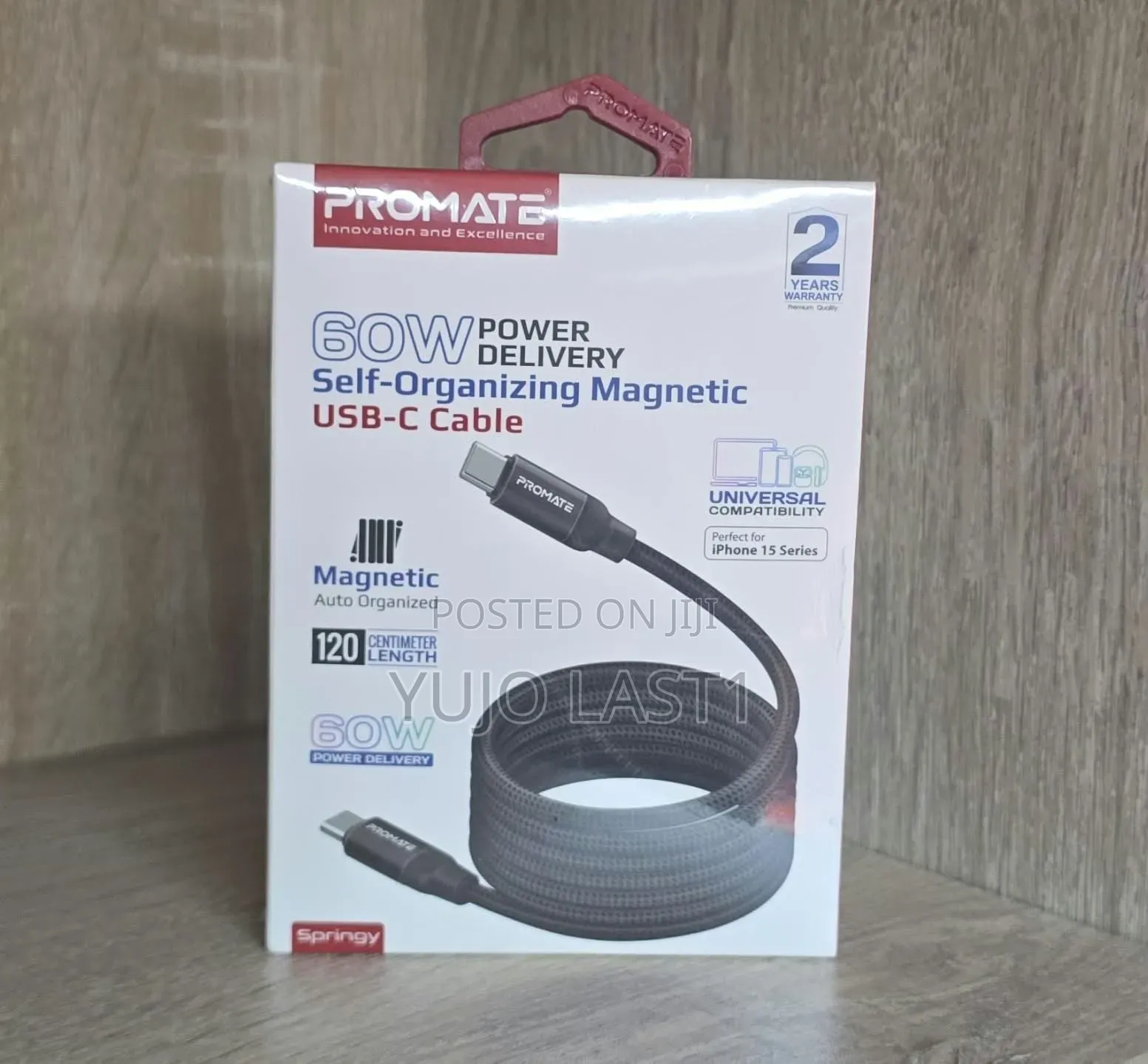 60W Power Delivery Self-Organizing Magnetic USB-C Cable