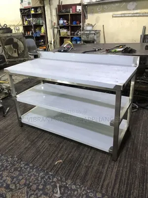 3-Tier Stainless Steel Commercial Work Table