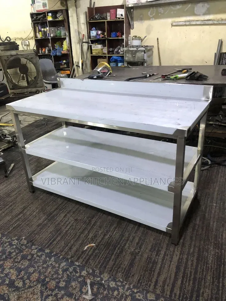 3-Tier Stainless Steel Commercial Work Table