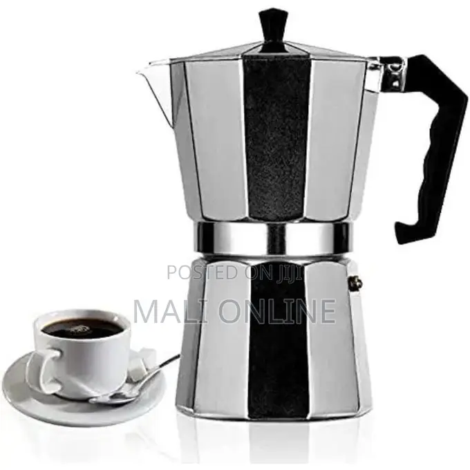 2 Cup Moka Pot Aluminium Stovetop Manual Coffee Maker