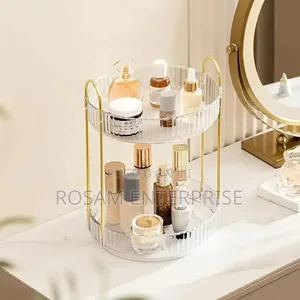 2 Layer Luxurious 360° Rotating Makeup MultiPurpose Organiser