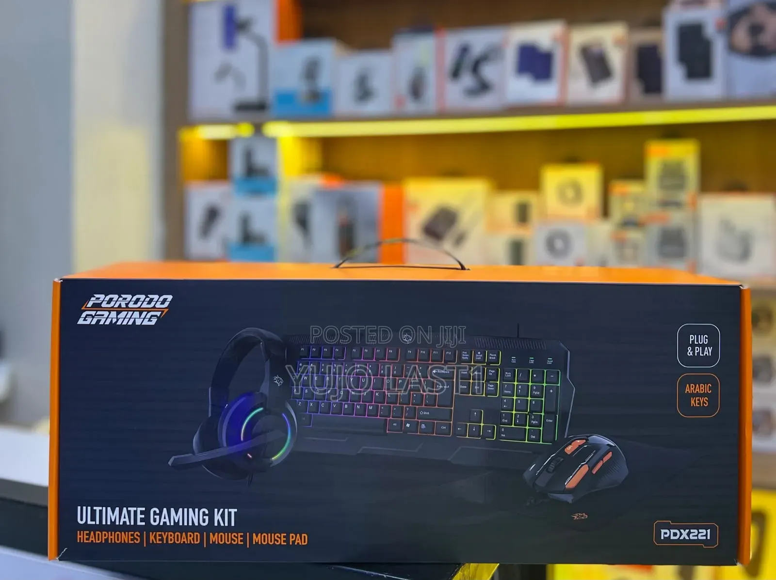 Porodo Gaming 4 in 1 Combo With Keyboard, Headphone, Mouse and M