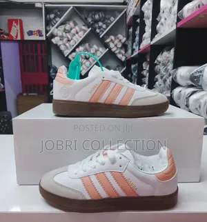 Kids Adidas Samba White Orange Sneakers