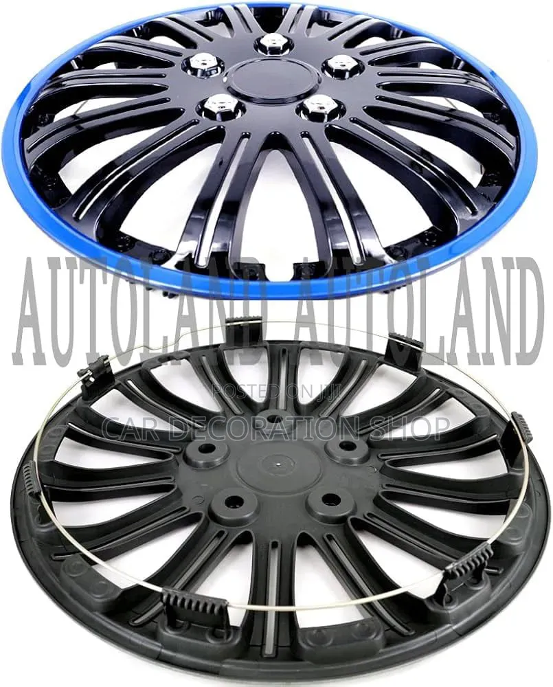 13" Multi Spoke Sporty Pattern With Blue Trim Ring