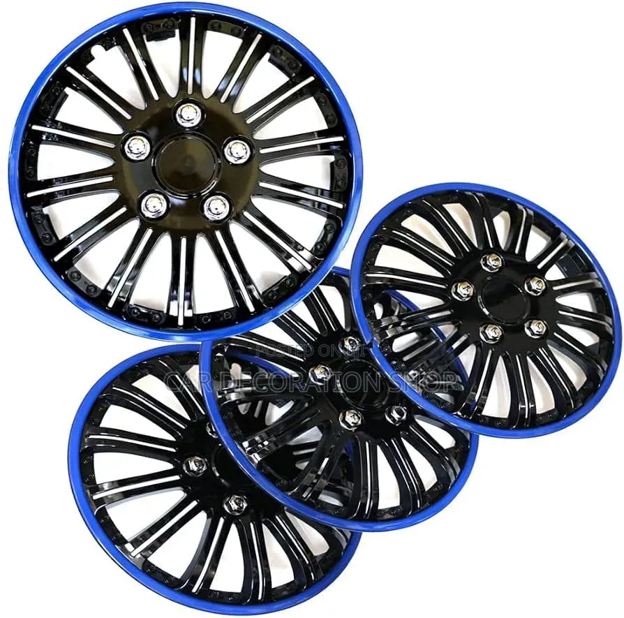 13" Multi Spoke Sporty Pattern With Blue Trim Ring
