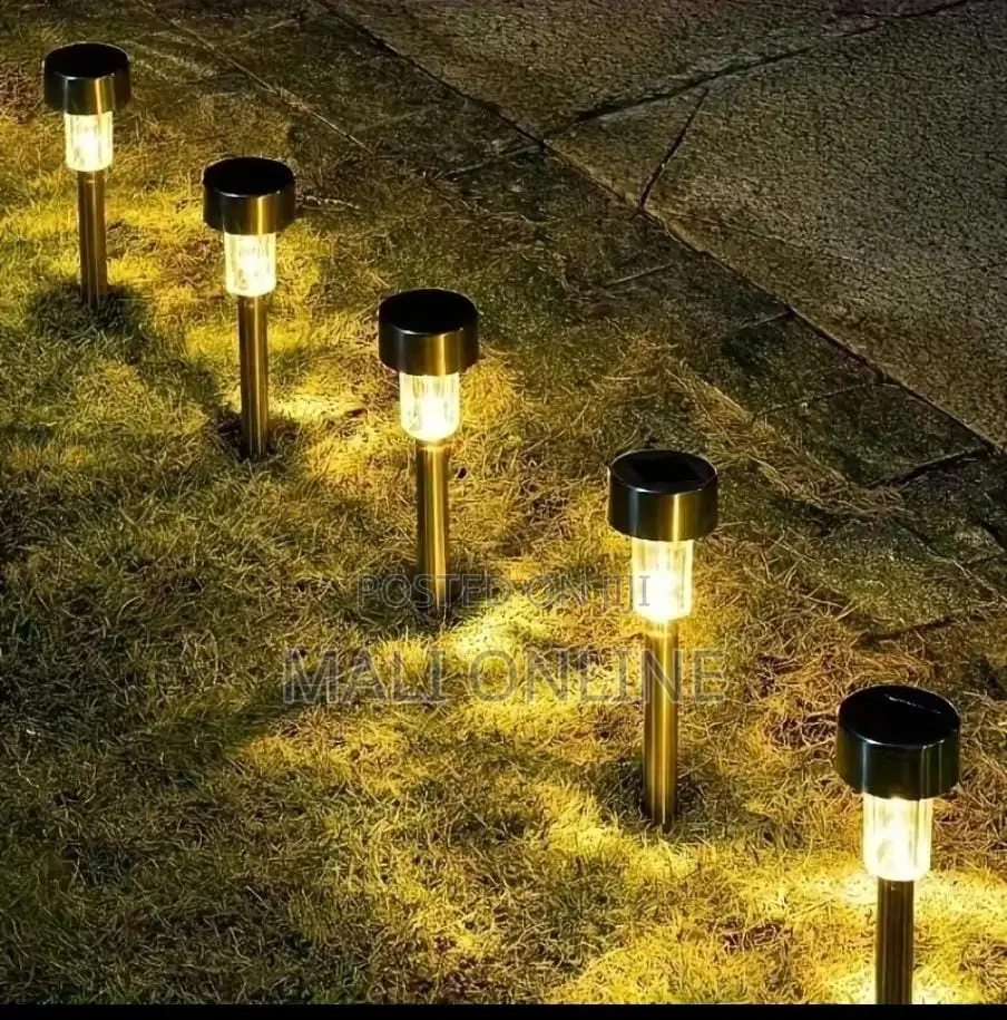 10 Pack Solar Outdoor Lights Stainless Steel Tube Garden Path Lights
