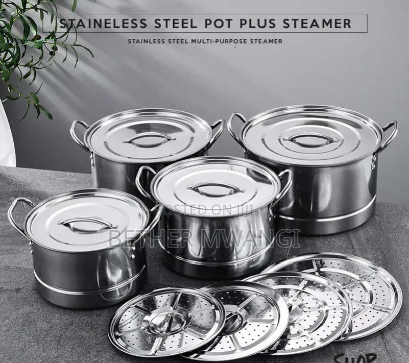 14Pc Stainless Steel Pots/Steamer in Kenya