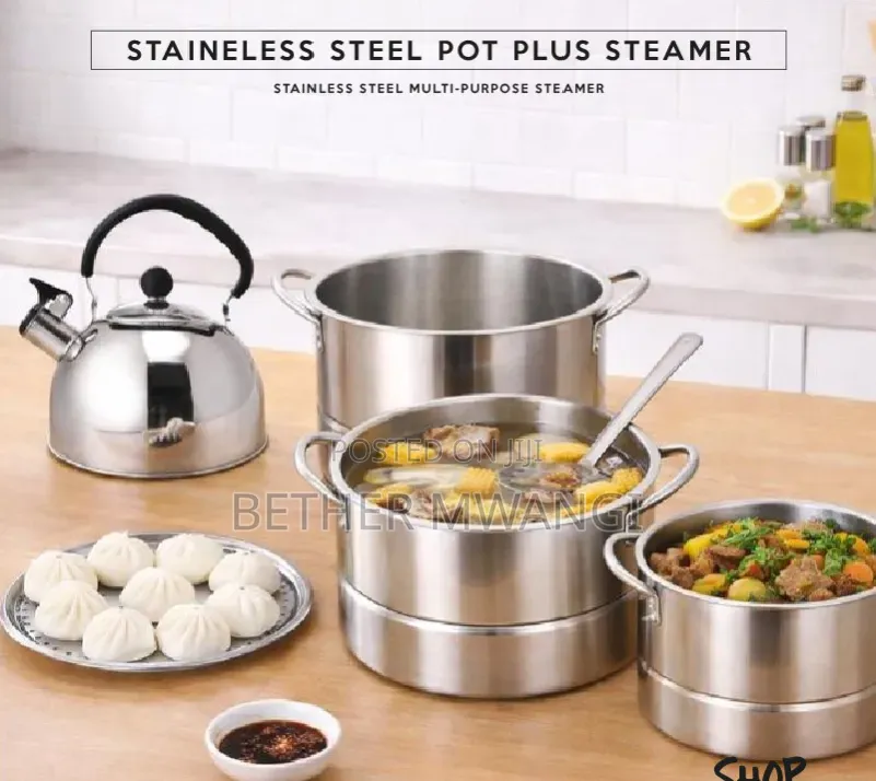 14Pc Stainless Steel Pots/Steamer in Kenya