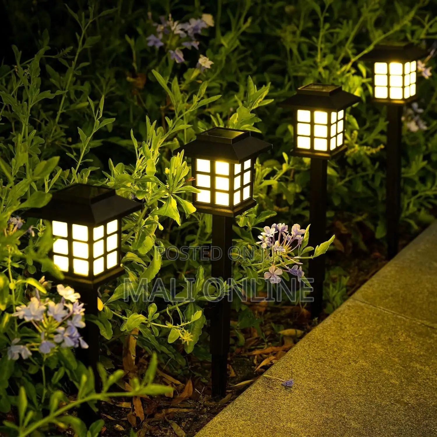 6Pack LED Solar Pathway Lights Outdoor Garden Landscape Lawn Yard Lamp
