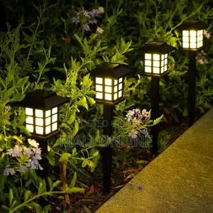 6Pack LED Solar Pathway Lights Outdoor Garden Landscape Lawn Yard Lamp