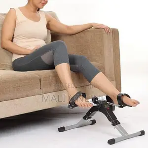 Folding Mini Exercise Bike Pedal Exerciser LCD Monitor for Arm Leg