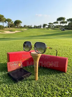 Polarized Luxury Cartier Square Double-Bridge Sunglasses