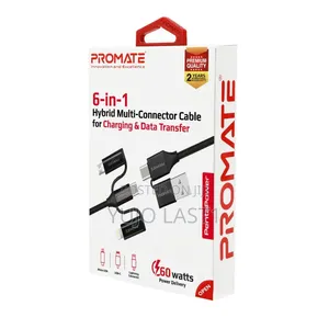Promate PentaPower 60W 6-in-1 Cable