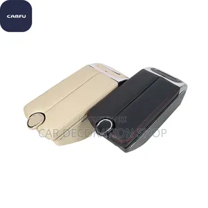 Pu Leather Centre Consoles Armrest Storage Box With Dual Opening Desi