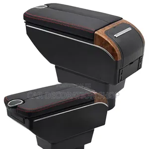 Universal Multi Layer Car Center Console Armrest Box With Double Door