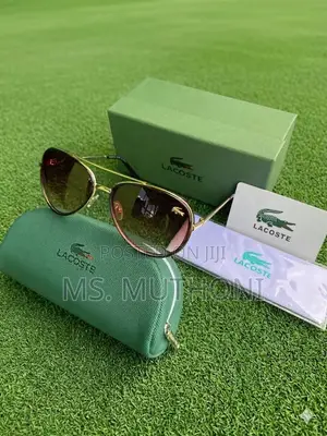 Lacoste Classic Metal Pilot Sunglasses (Gold / Brown Gradient)