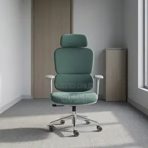 Office Chair; Fabric Orthopedic Office Seat - Green