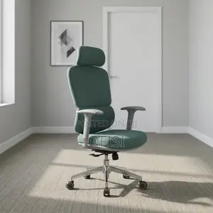 Office Chair; Fabric Orthopedic Office Seat - Green