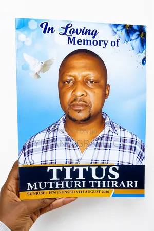 Budget Friendly A3 Sized 4 Page Eulogy