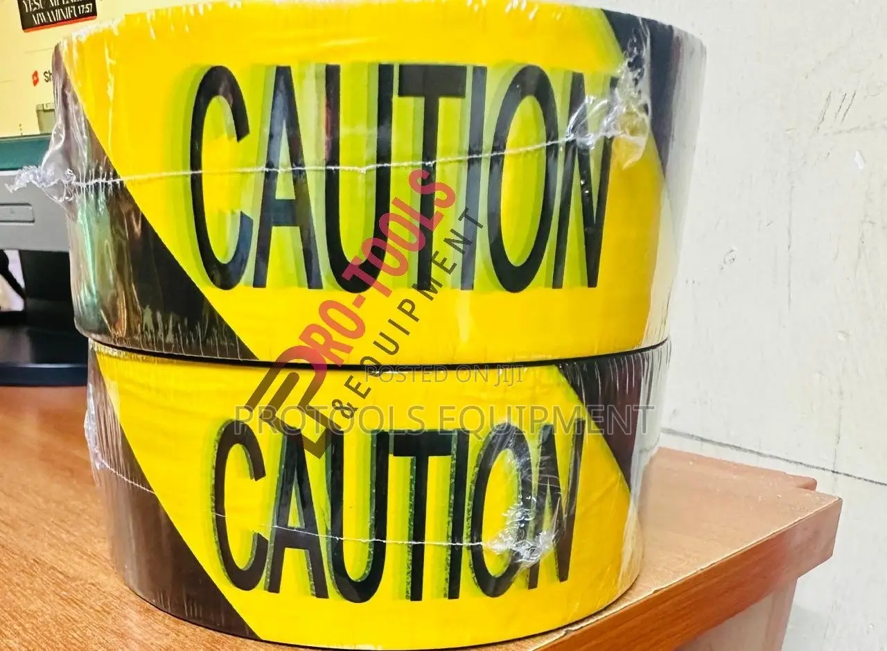 Black Yellow Warning Tape