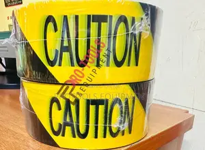Black Yellow Warning Tape