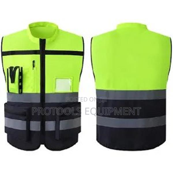 Greenblack chinese collar reflector jacket