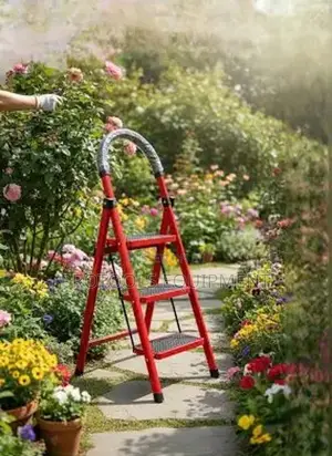 3 steps steel step ladder