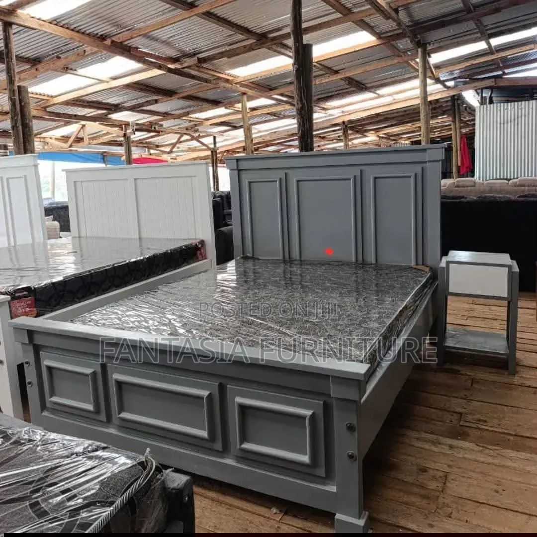 5 by 6 Wooden Bed (Panel Beds)