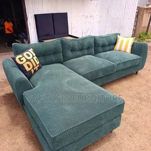5-Seater Corner/L-Shaped Sofa (Green)