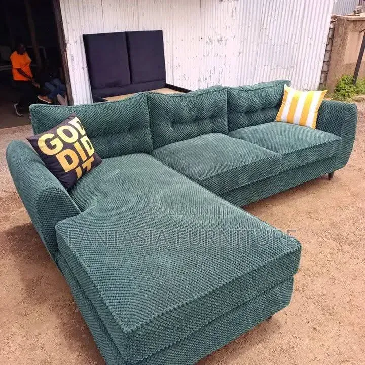 5-Seater Corner/L-Shaped Sofa (Green)