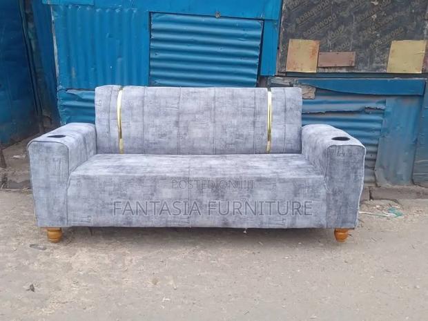3-Seater Sofa (Grey/Black/White Seats)