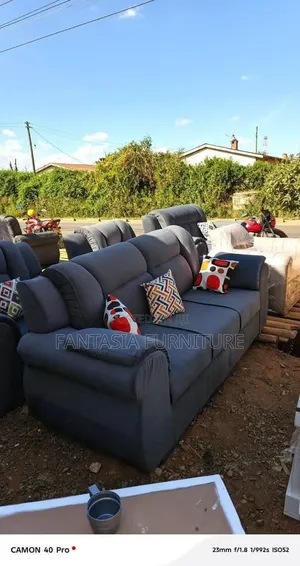 Charcoal Grey 3-Seater Sofa