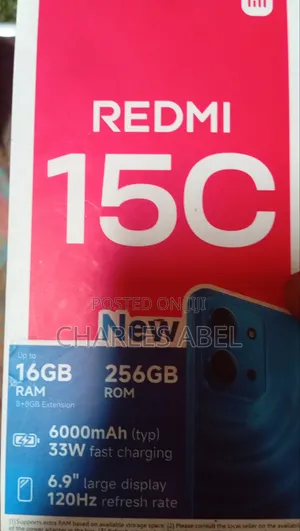 New Xiaomi Redmi 15C 4G 256 GB Black