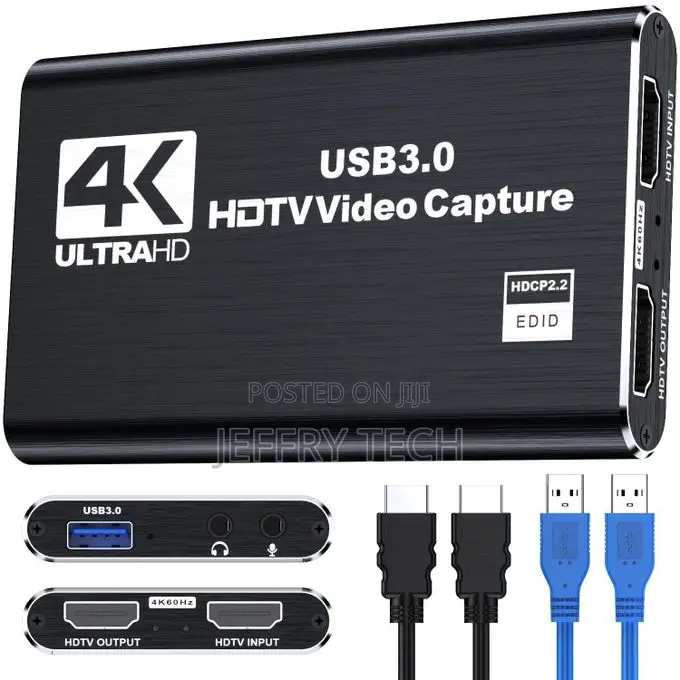 USB 3.0 HDMI Video Capture Card, Supports Passthrough and 1080P 60