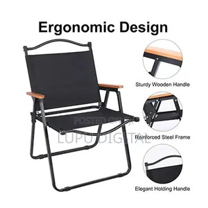 Strong Steel Frame Wood Arm Rest Foldable Outdoor Chair