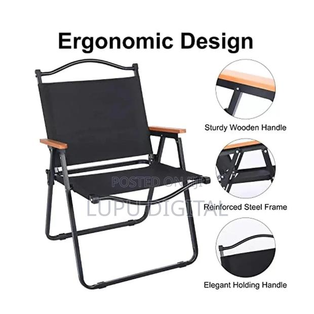 Strong Steel Frame Wood Arm Rest Foldable Outdoor Chair