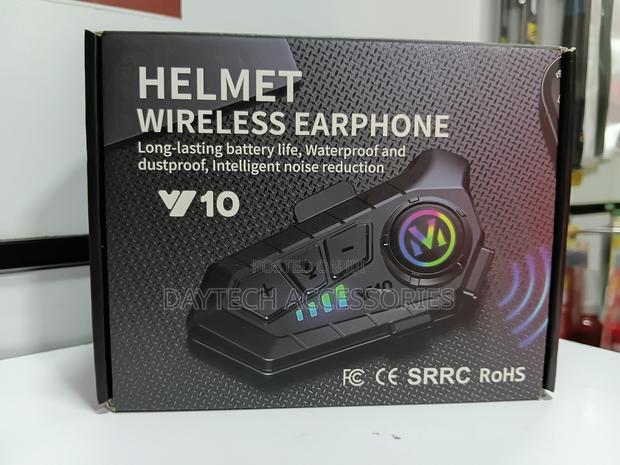 V10 Motorcycle Helmet Wireless Earphones - Black